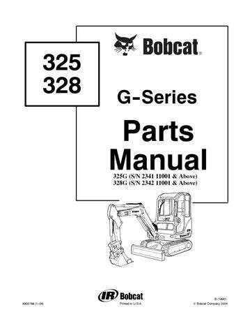 2004 bobcat 325 mini excavator specs|bobcat 325g parts diagram.